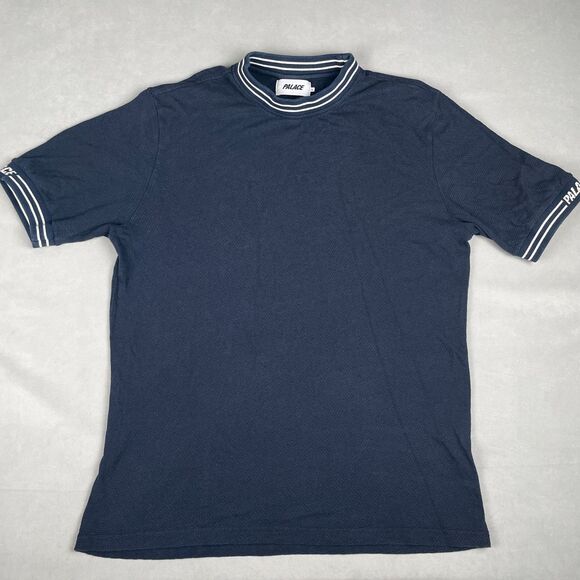 Palace Skateboards Air Flex T-Shirt Men L Navy Blue Mesh Classic Crew Streetwear - Picture 1 of 9